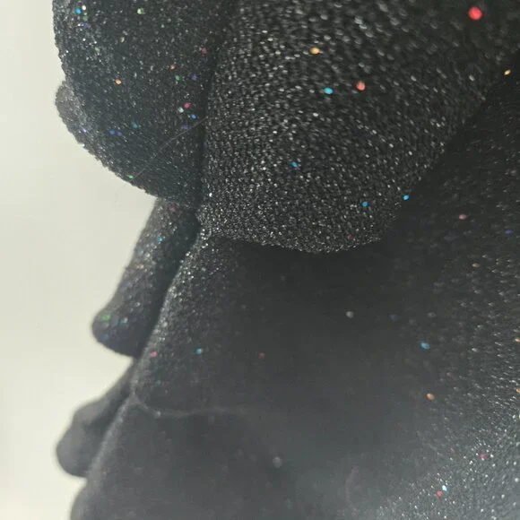Vintage Zenobia Black Y2K Glitter Shimmer Going Out Blouse 3XL - Picture 7 of 11